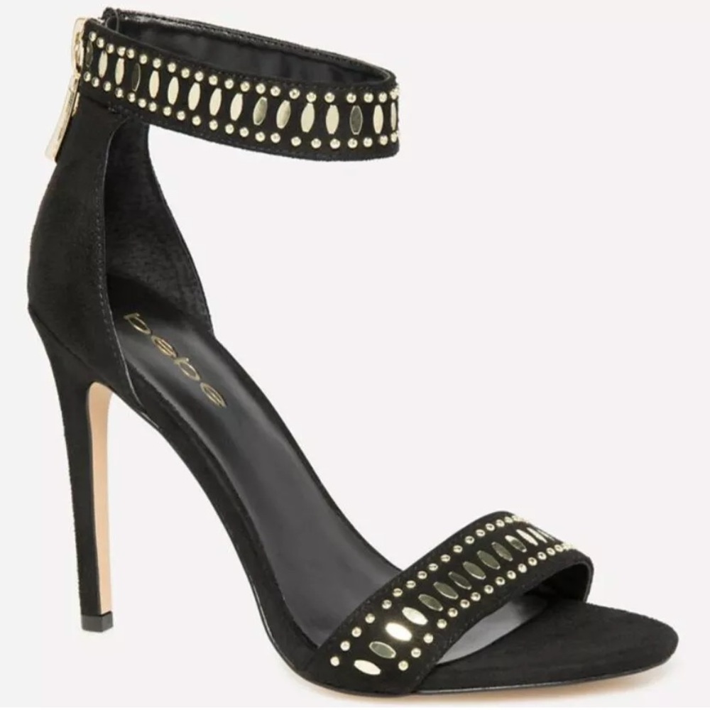 NIB Bebe Zeeya Studded Embellished Sandals Heels